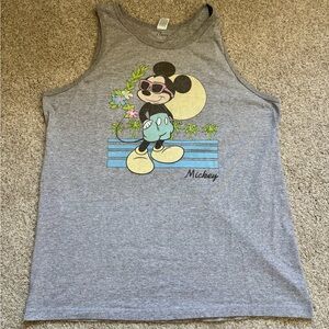 Disney Mickey Mouse Long Tank Top Sleep Shirt Cotton 2XL VTG